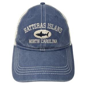 Hatteras Island North Carolina Trucker Hat Blue One Size Triangle Sport Headwear